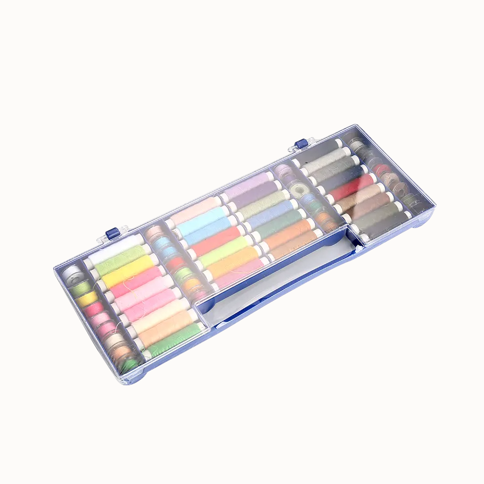 Набор ниток в пластиковом контейнере, комплект 32 швейные нити, 32 нити на челночном сердечнике Каменец-Подольский - изображение 1