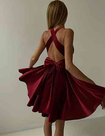 Женское элегантное праздничное бархатное платье Красный, 46/48 Одесса