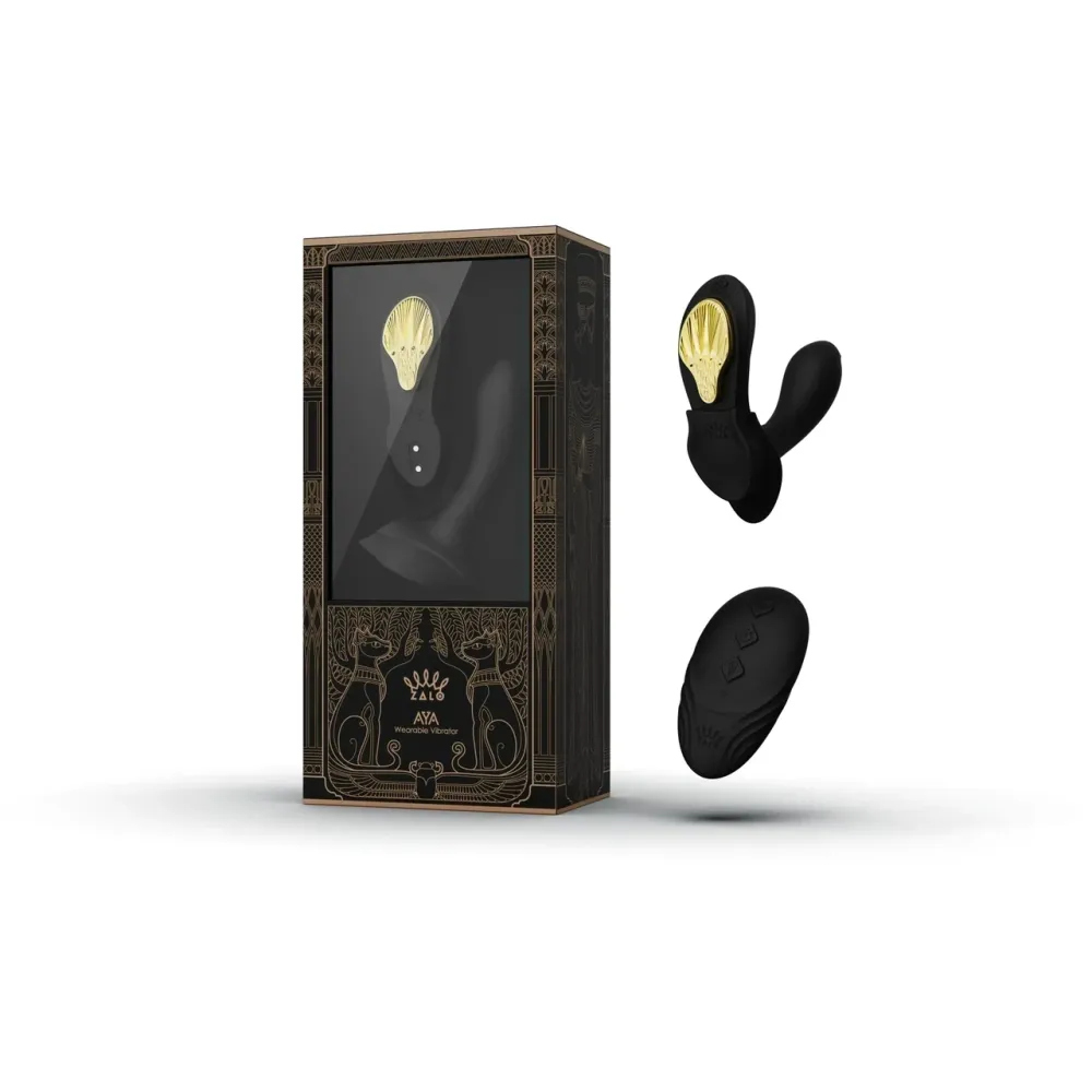 Вібратор у трусики AYA Zalo Obsidian Black на пульті управління Sex Aura Київ - фото 1