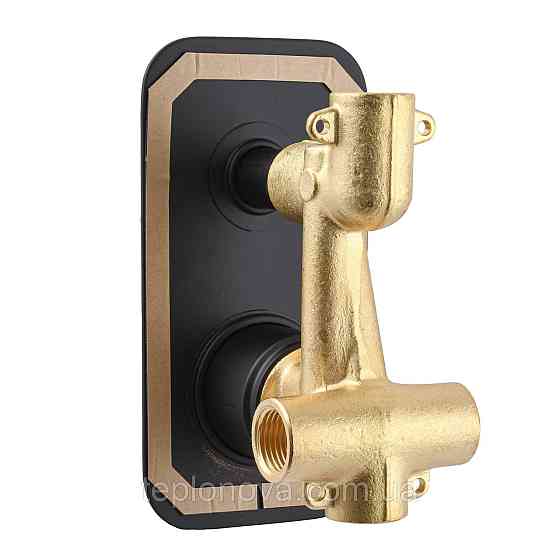 Смеситель для ванны встроенный TOPAZ SARDINIA TSG 08202-V-H20-BL 2 выхода, излив 190 мм, Черный Черновцы