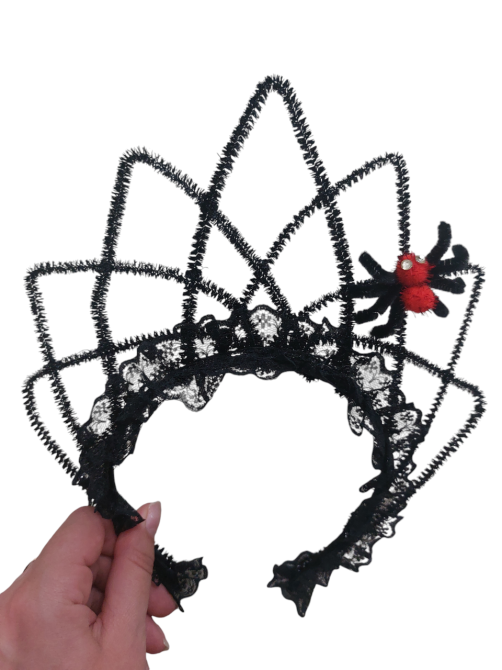 Обруч на Хэллоуин Паук и корона one size черный Киев - изображение 2
