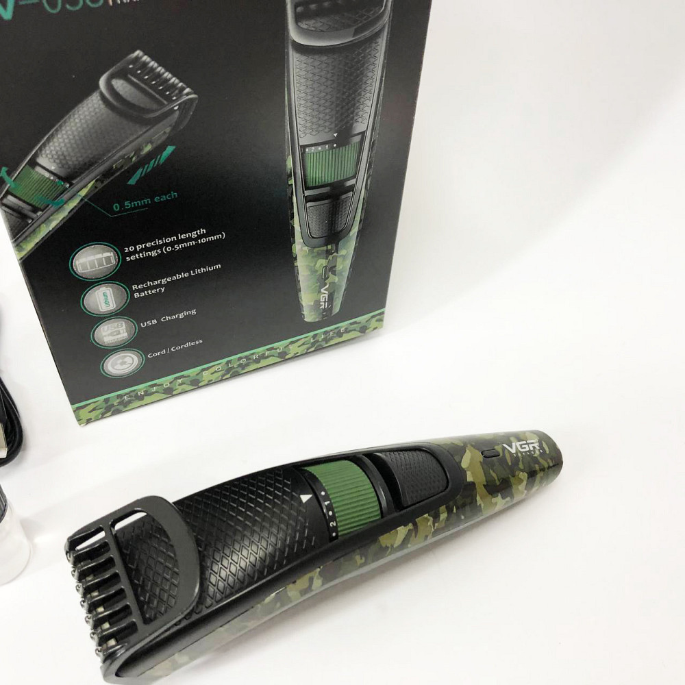 Машинка для стрижки на акумуляторі VGR-053, Універсальний тример для стрижки та гоління DA-65 Івано-Франківськ - фото 7