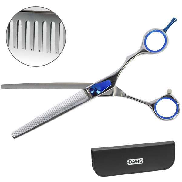 Davis Extreme Edge BLUE Thinning ДЕВІС ЕКСТРІМ ЕДЖ філірувальні ножиці для стрижки собак Київ - фото 1