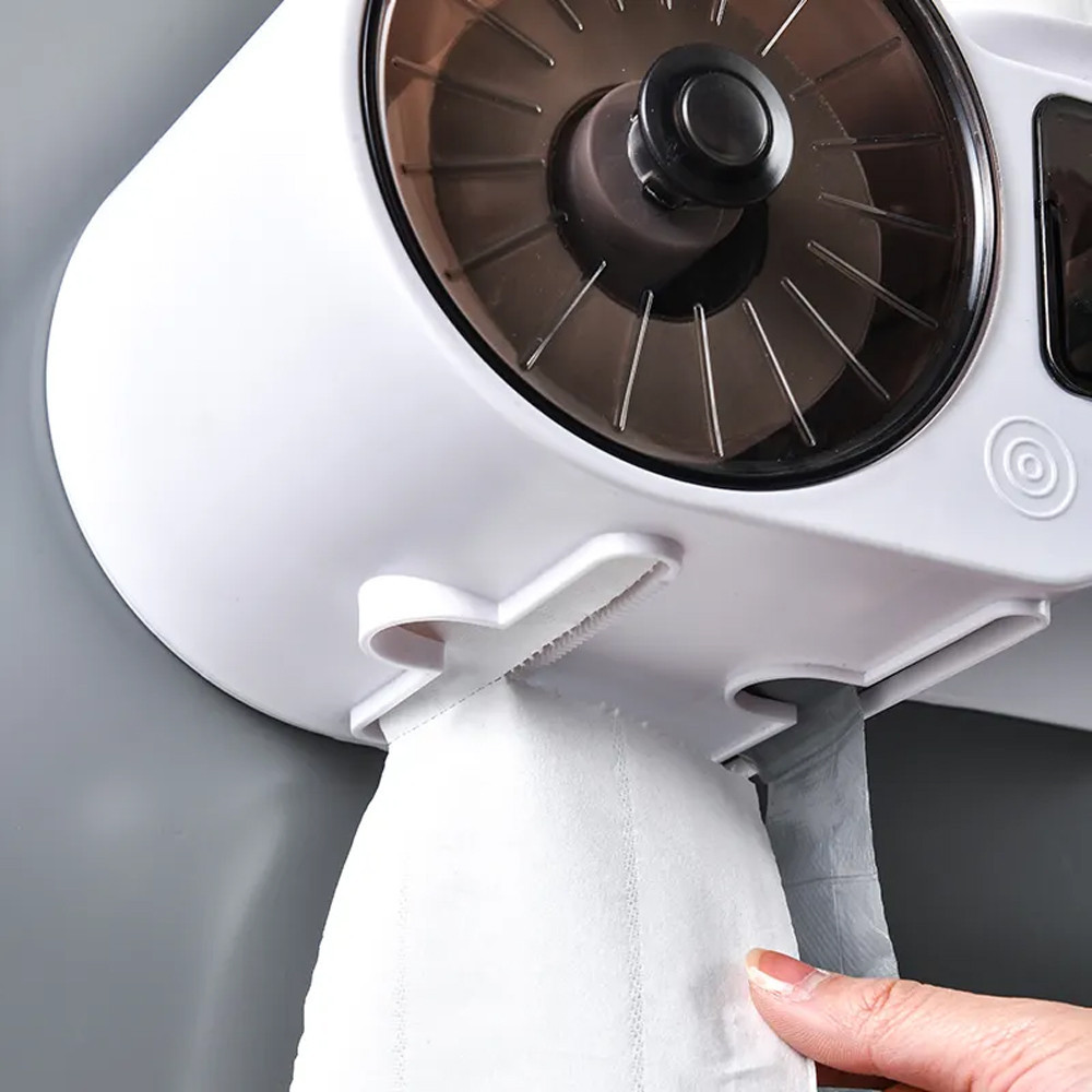 Тримач для туалетного паперу з поличкою,Білий SBR Київ - фото 5