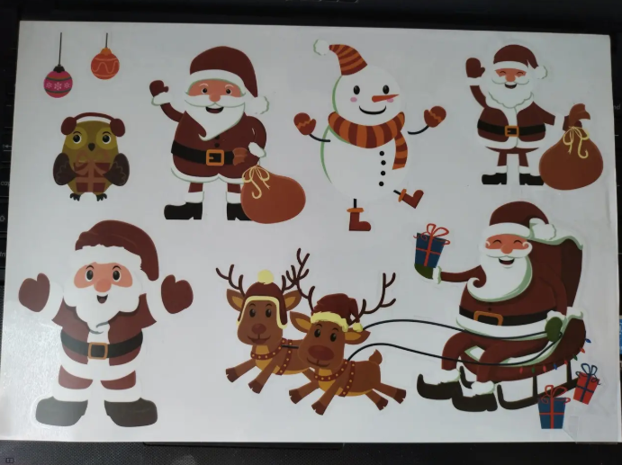 Новогодняя наклейка Melinera 33 на 22 см разноцветный Киев - изображение 5