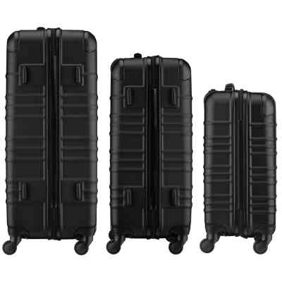 Набор чемоданов Wenger Amplar 3 в 1 (S,M,L) пластик, 4 колеса, чорний (653149) Винница