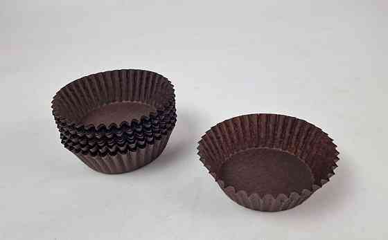 Тартолітка для кексів 9А кругла коричнева D70 H27,5 (100 шт.) (1 уп.) Харків