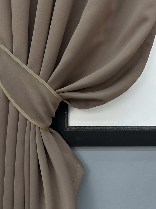 Комплект коротких штор VR-Textil Bagema Rvs № 2069ш Капучино 140х170 см 2 шт (35-0451) Київ - фото 4