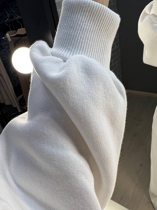 Костюм жіночий Quzen 472-388 пілот блискавка брюки палаццо широкі фліс білий, білий, S Київ - фото 3