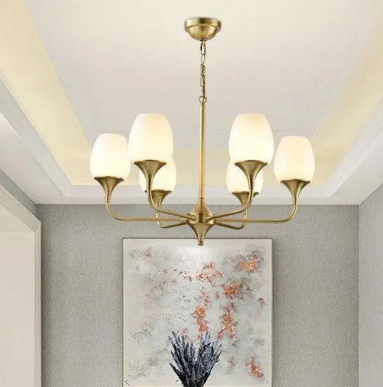 Світлодіодна люстра Жоржина 5035 (Золота) на 5 плафонів Вінниця - фото 1