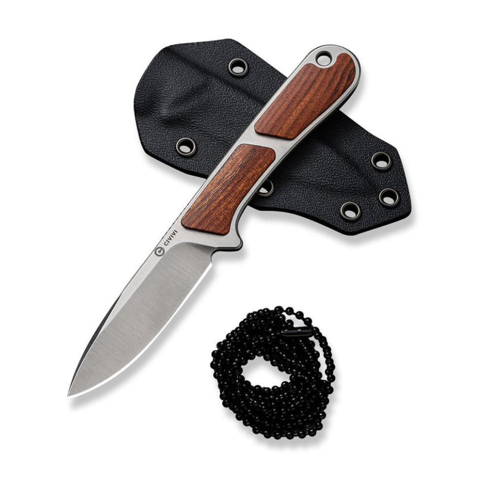 Нож фиксированный тактический Civvi Mini Elementum, (5.7 см) Nitro-V / Guibourtia Wood Киев - изображение 3