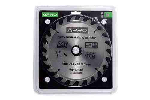 Диск пильный по дереву 200х32(30)х24Т APRO Ровно