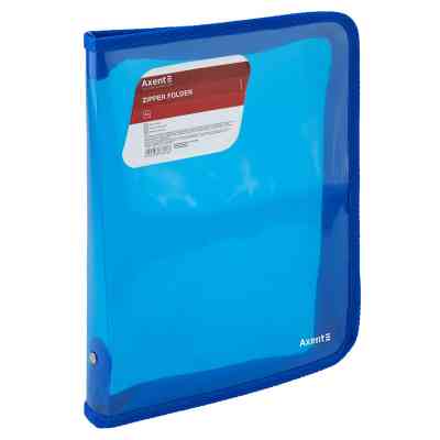 Папка на блискавці Axent об'ємна B5 550 мкм Прозора Синя (1802-22-A) Вінниця
