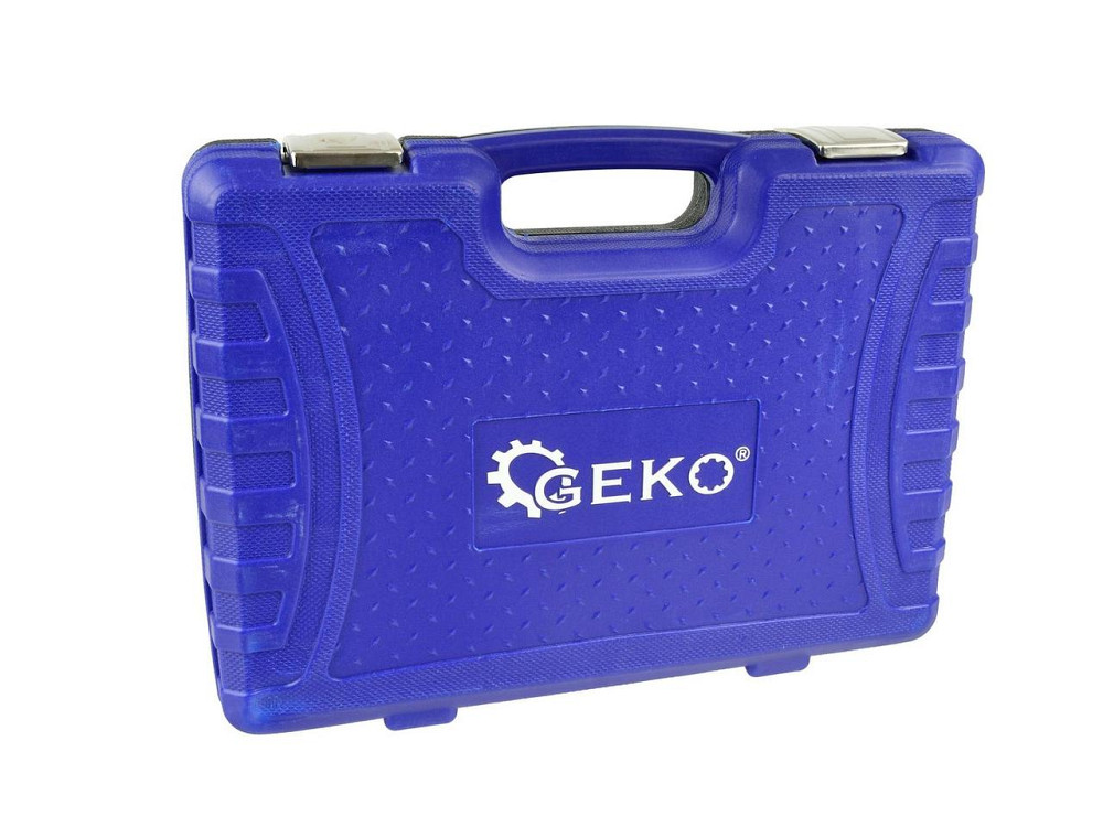 Набір головок торцевих "GeKo" (к-т 108 шт.) 1/2", 1/4", 8-32 мм з трищіткою Київ - фото 9