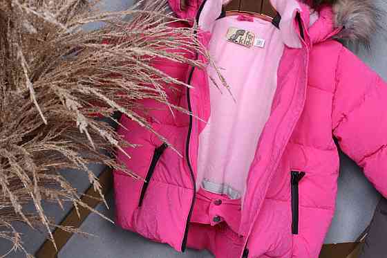 Детский зимний комбинезон для девочек куртка и полукомбинезон 80,86,98 Николаев