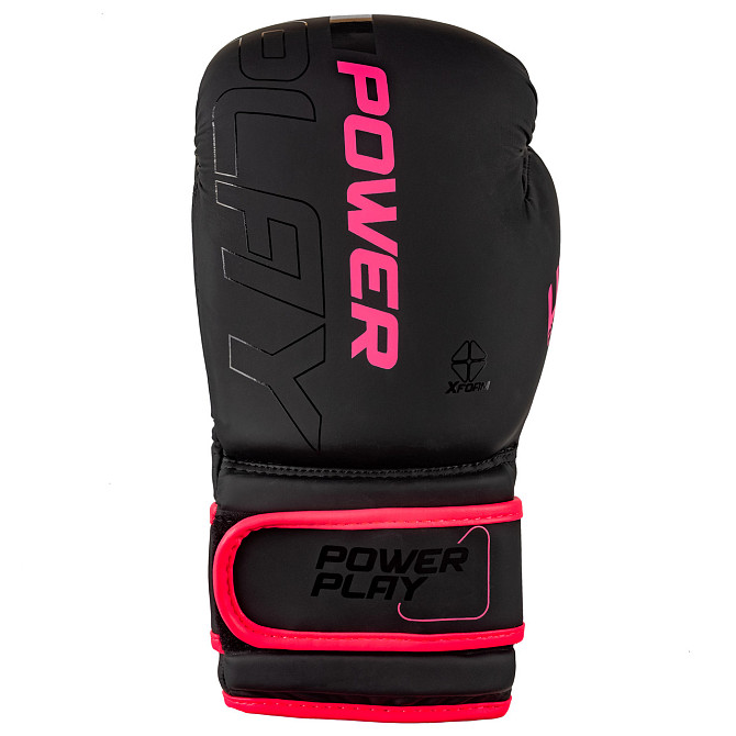 Боксерські рукавиці PowerPlay 3024 Ultra Mat Чорно-Рожеві 12 унцій Кам'янське - фото 2