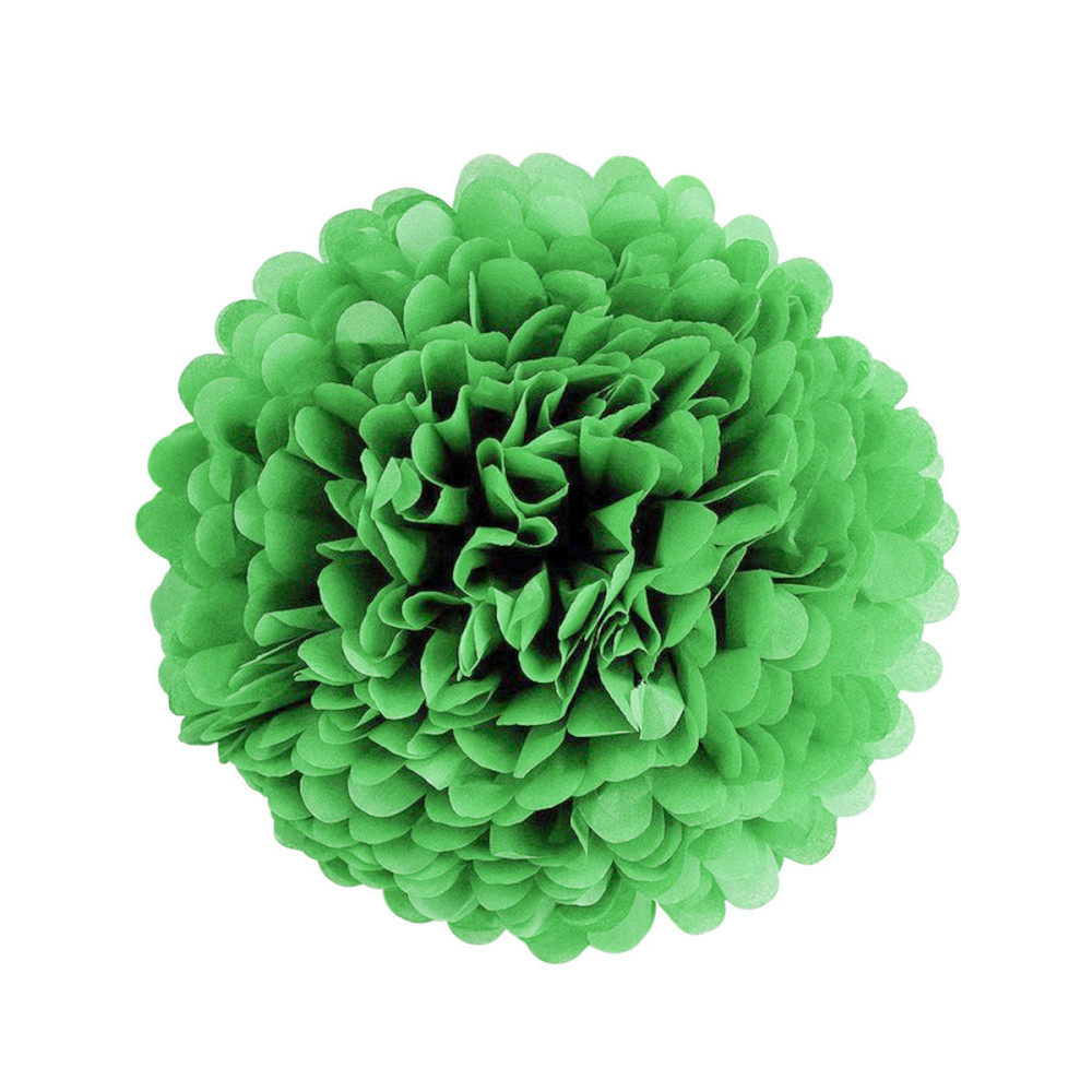 Помпон бумажный для праздника 15 см травяно-зеленый Киев - изображение 1