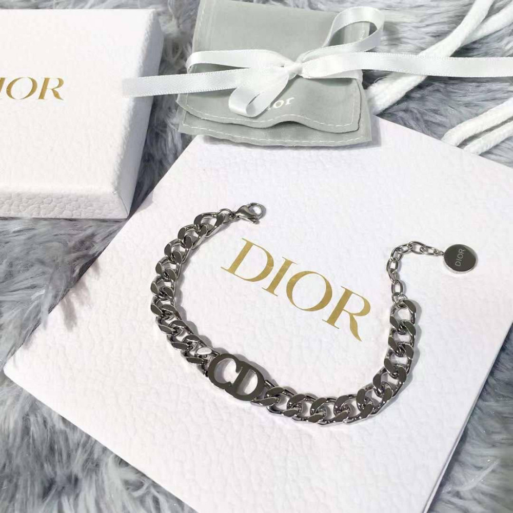 Діор браслет ланцюг сріблення│Брендовий браслет Діор/Dior покриття срібло 925 Одеса - фото 1