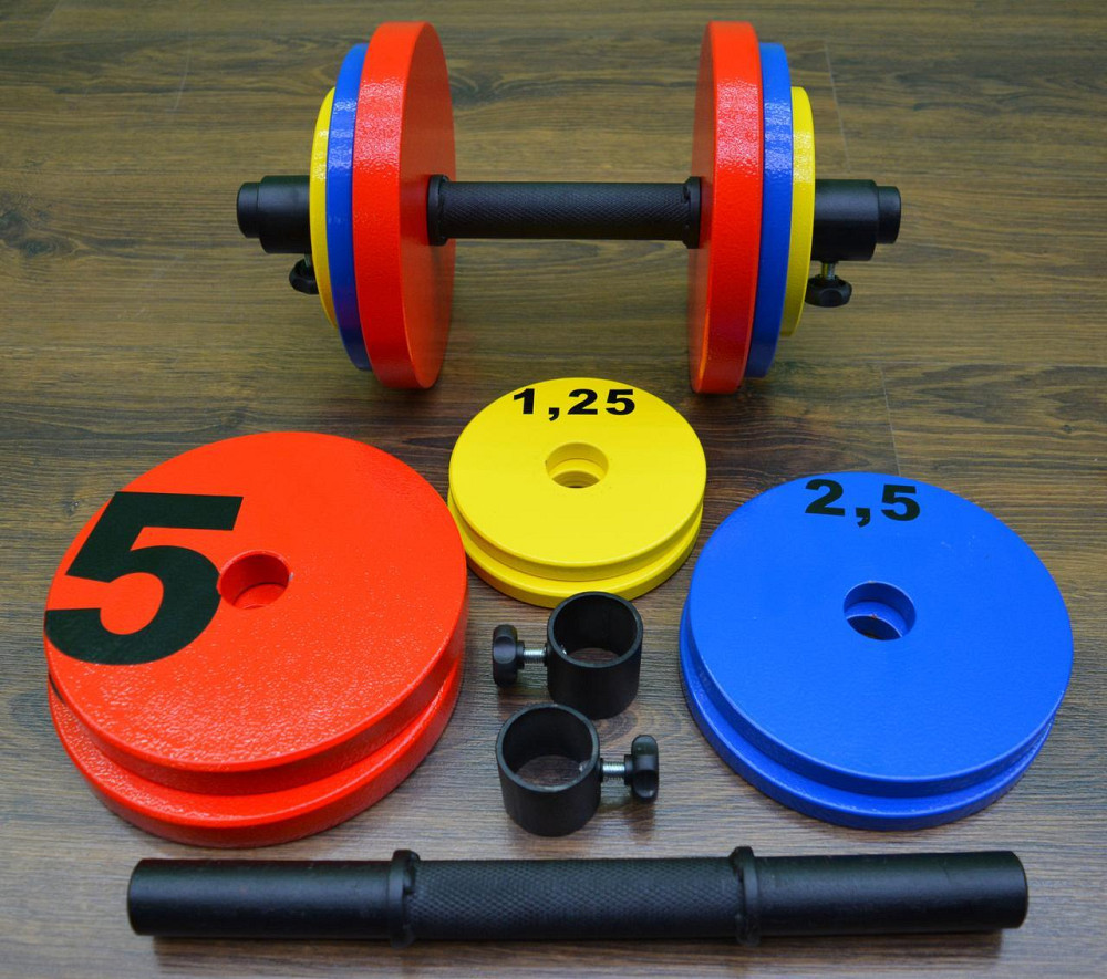 Гантели наборные 2 по 30 кг Гантели, гири, штанги и диски металлические Киев - изображение 5