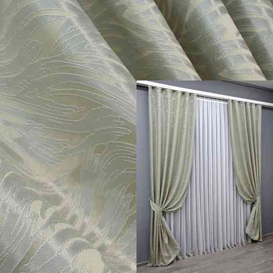 Комплект готовых штор VR-Textil Жаккард Magic № 1602ш Сатин 145х270 см 2 шт (33-0466) Киев