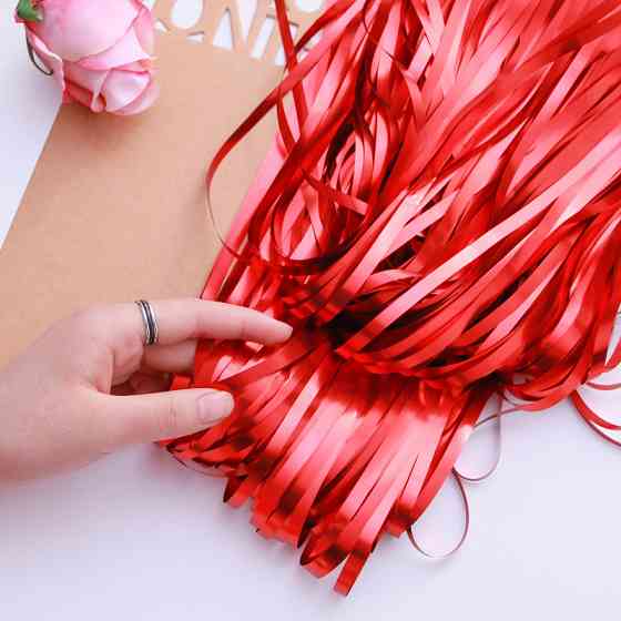 Шторы из фольги для фотозоны матовые 2м на 1м красный Киев