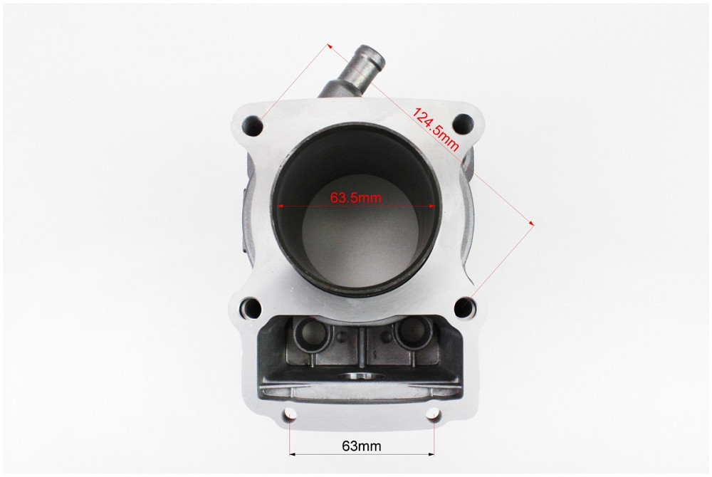 Циліндр к-кт (ЦПГ) CG200-OHV 200cc Ø63,5мм, висота 76/107мм, палець 15мм, водяне охолодження Китай Київ - фото 5