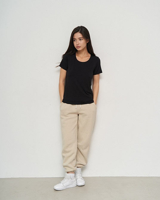 Футболка из вискозы женская - Белый, Черный - Ozkan 26976 3XL Киев - изображение 1