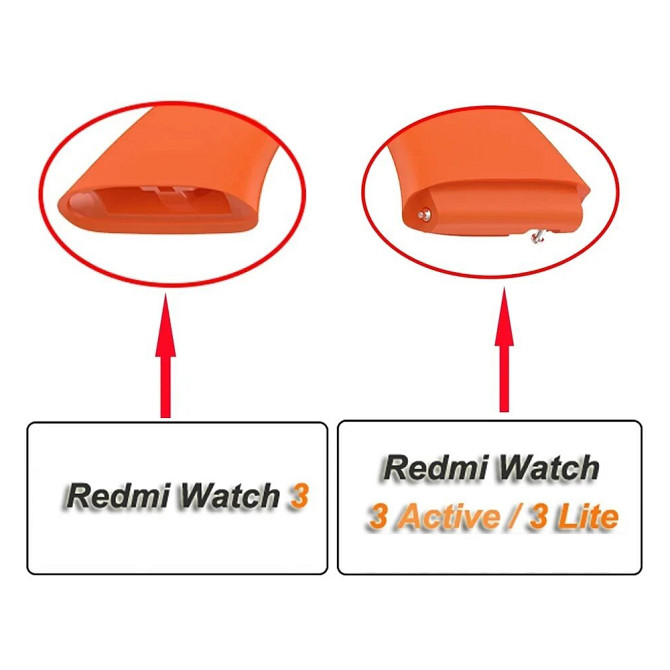 Ремінець для годинника Xiaomi Redmi Watch 3 Active / 3 Lite (Помаранчевий) Миколаїв - фото 7