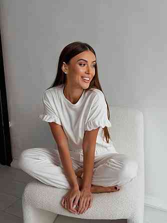 Женская стильная домашняя велюровая пижама Одесса