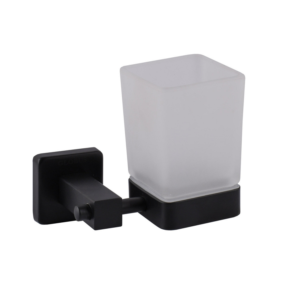 Стакан одинарный Globus Lux BQ9409 черный матовый SUS304 (000029217) Киев - изображение 1