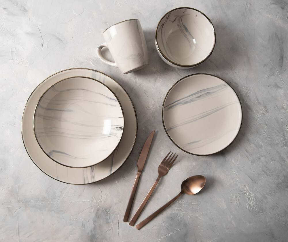Тарілка обідня Limited Edition Marble (6937675) Київ - фото 2