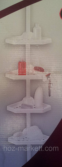 Полиця у ванну на металевій трубі — розпірці Харків - фото 2