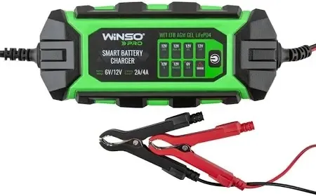 Зарядний пристрій WINSO PRO 8LEDs 4A, 6V/12V, 4–120Ah (арт. 139310) Ковель