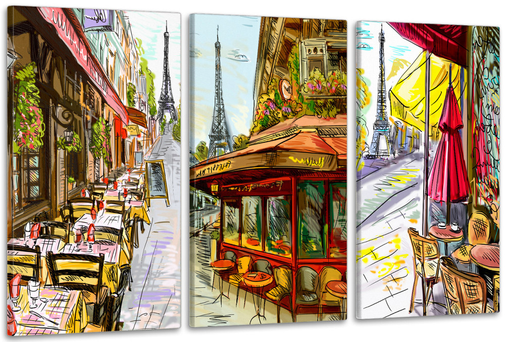 Модульна картина у вітальню/ спальню Франція      ART-282_3A 100х150 см Київ - фото 1