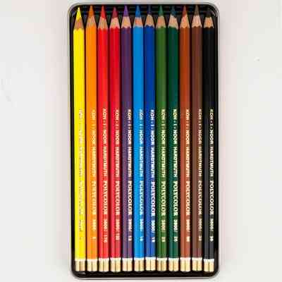 Карандаши цветные Koh-i-Noor Polycolor метал. пенал 12 цветов (3822012002PL) Винница