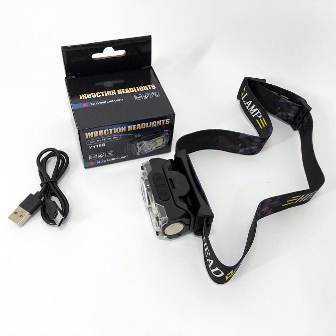 Ліхтарик на голову для домашніх робіт YY-19B-3SMD+2COB(white+yellow+red), Надійний JR-270 налобний ліхтар Київ - фото 5