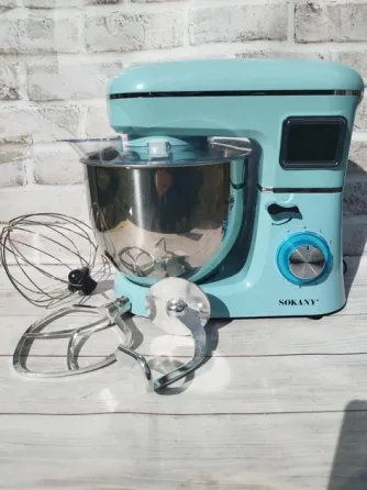 Планетарный миксер SK-277 кухонный 1600 Вт с чашей 6 л из нержавеющей стали, 6 скоростей + импульс Одесса