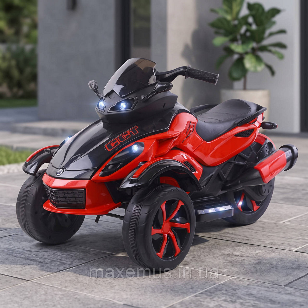 Детский электромотоцикл-трицикл Spoko SP-610 Красный (2 мотора, до 30 кг, MP3, LED свет) аккумуляторный байк для детей 2-5 лет Мостиська - фото 14