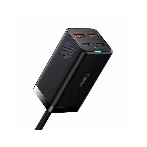 Мережевий зарядний пристрій Baseus GaN3 Pro Desktop Fast Charger 2U+2C 100W EU, колір чорний CCGP000101 Одеса