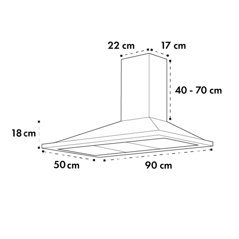 Вытяжка Galina 90 вытяжка 90см 350м³/ч LED нержавеющая сталь акриловое стекло (Германия, читать описание) Ровно - изображение 9