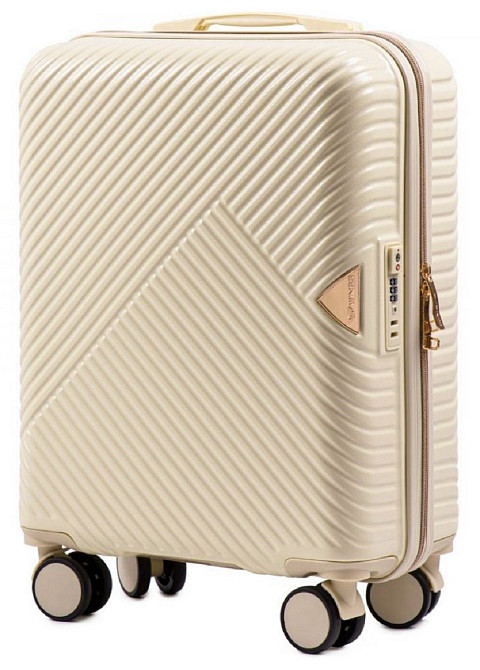 Чемодан пластиковый Wings WN01 маленький 55 см шампань Киев - изображение 1