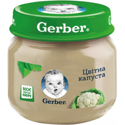 Дитяче пюре Gerber Цвітна капуста з 6 місяців 80 г (5900452078662) Вінниця - фото 1