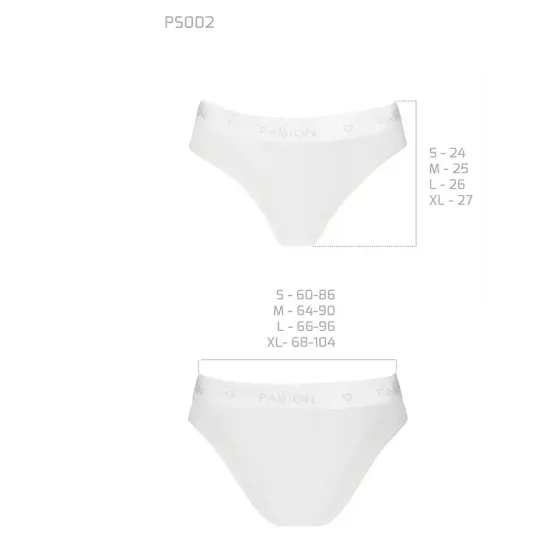 Трусики з прозорою вставкою Passion PS002 PANTIES M, white Львов