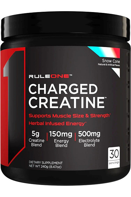 Креатин Rule One Charged Creatine 240 gram (Snow Cone) Луцьк - фото 1