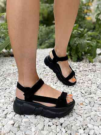 TWO STEPS Босоніжки на платформі молодіжні жіночі чорні з натуральної замші TWO STEPS 1009 р. 3 Коломыя