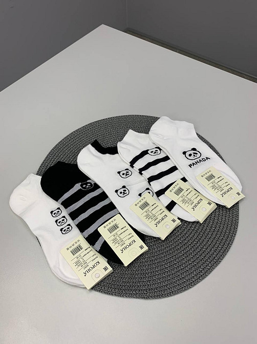 Короткие женские носки хлопковые с пандами р.37-42 Черновцы - изображение 1