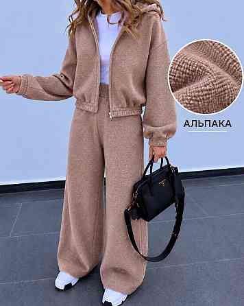 Жіночий повсякденний теплий костюм з альпаки Моко, L-XL Одеса