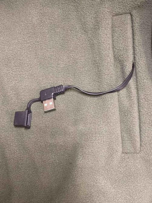 Чоловіча флісова кофта на блискавці з підігрівом  Зелений, 3XL Київ - фото 7