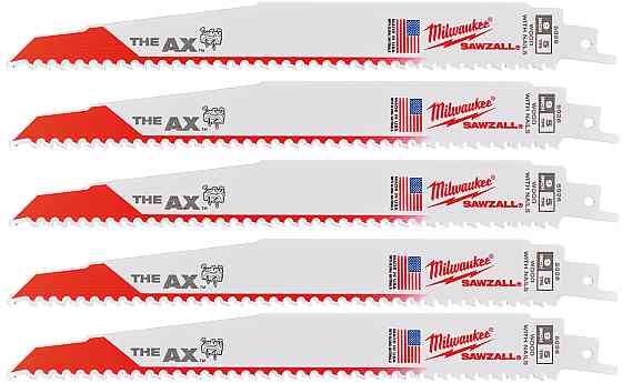 Полотно для шабельних пил AX FANG TIP MILWAUKEE, 230х5,0мм, (5шт), (деревина з цвяхами) Одесса