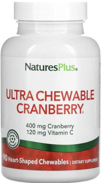 Клюква с витамином C Nature's Plus Cranberry With Vitamin C 90 жев таб клюква-клубника Киев - изображение 1
